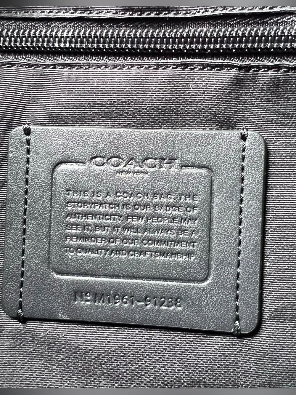 COACH Track Messenger bag in Tan Blue Colorblock Signature Canvas